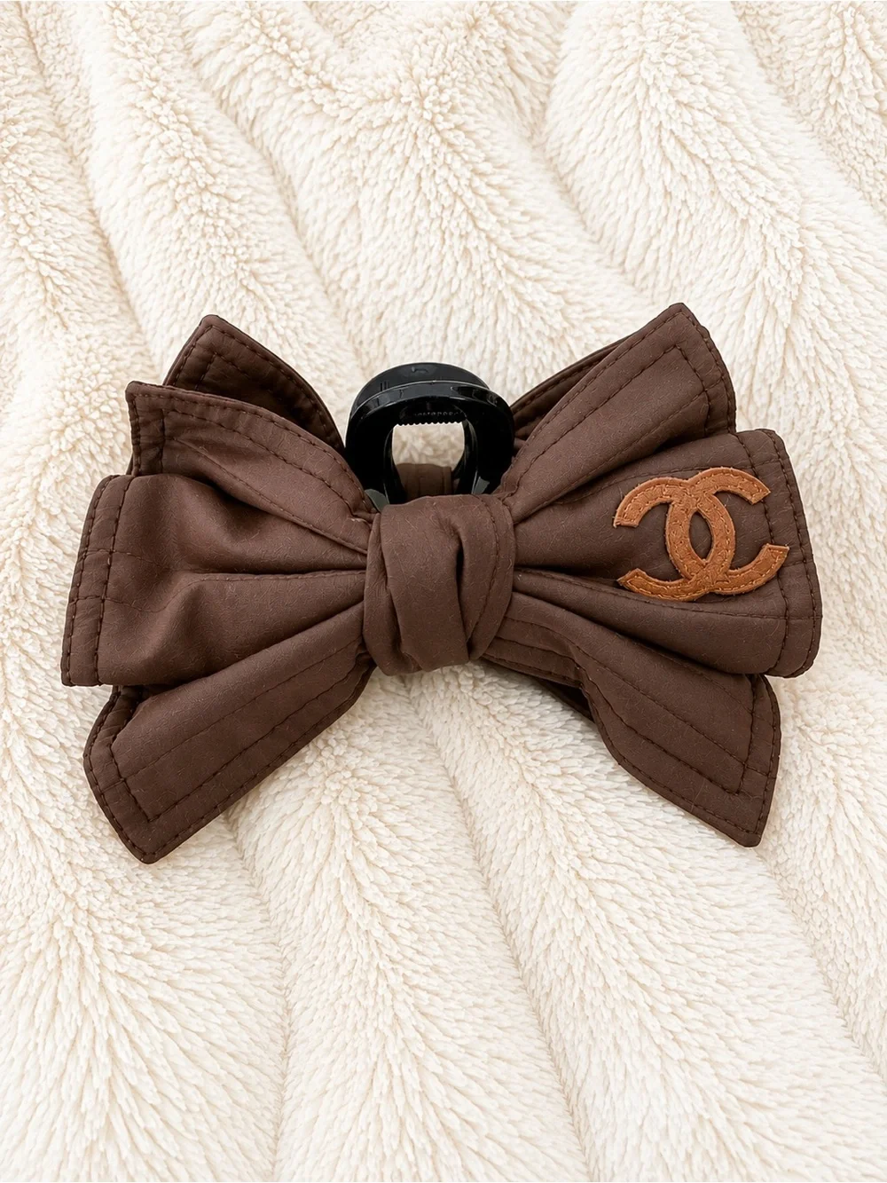 CC Brown Bow Hair Claw Clip
